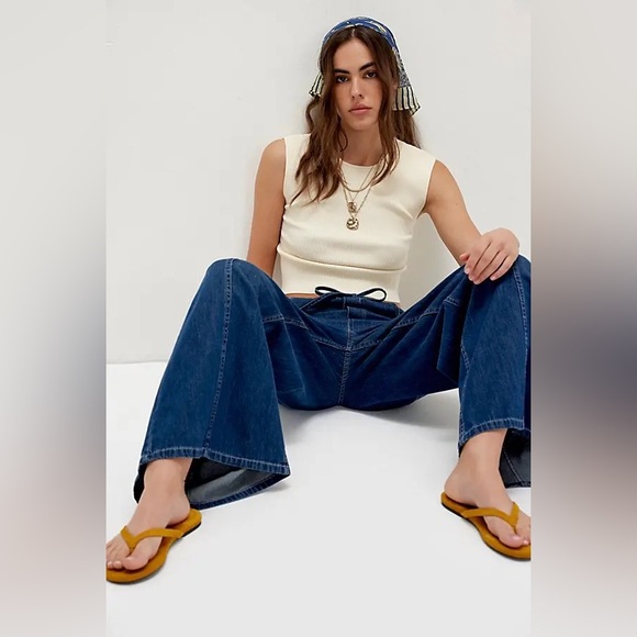 NWT FREE PEOPLE WE THE FREE Veritas Wide-Leg Jeans | Truth MSRP $128 Size S - Picture 7 of 13